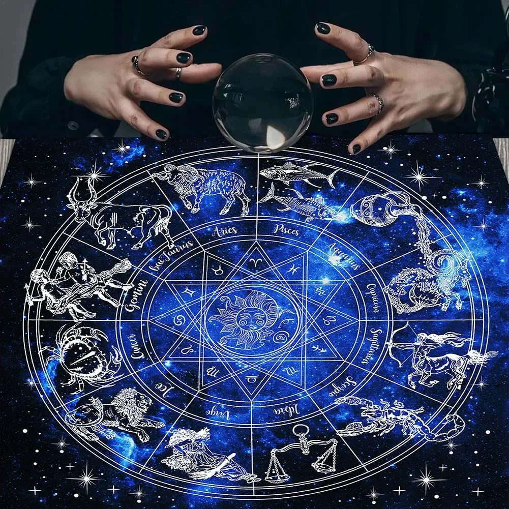 Home Textiles Today News - Psikedelik Yıldızlı Gökyüzü Tarot Masa Örtüsü