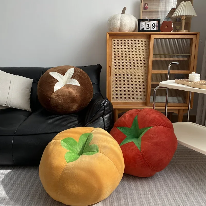 Floor Cushion Pouf - Domates Şeklinde Sebze Mantar Trabzon Hurması