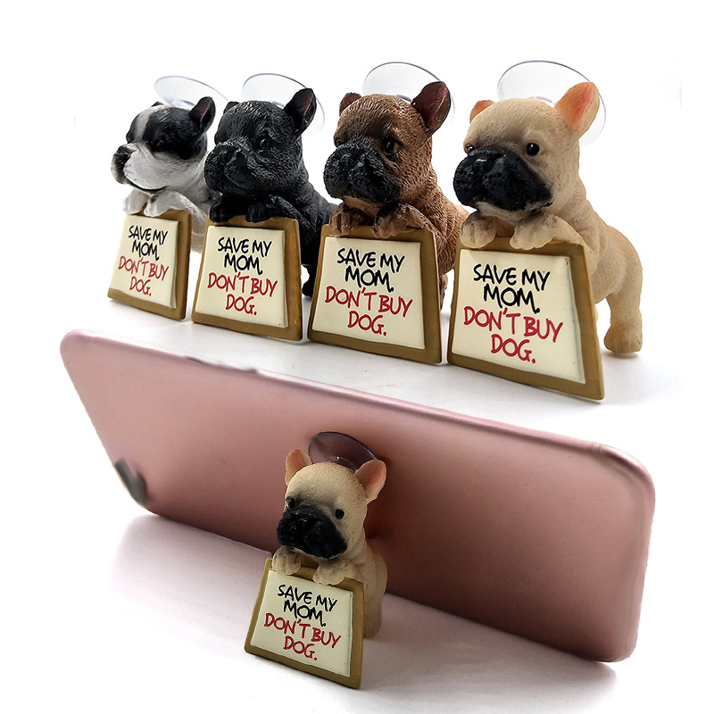 Home Textiles France - Fransız Bulldog Heykelcik Köpek Yavrusu Telefon