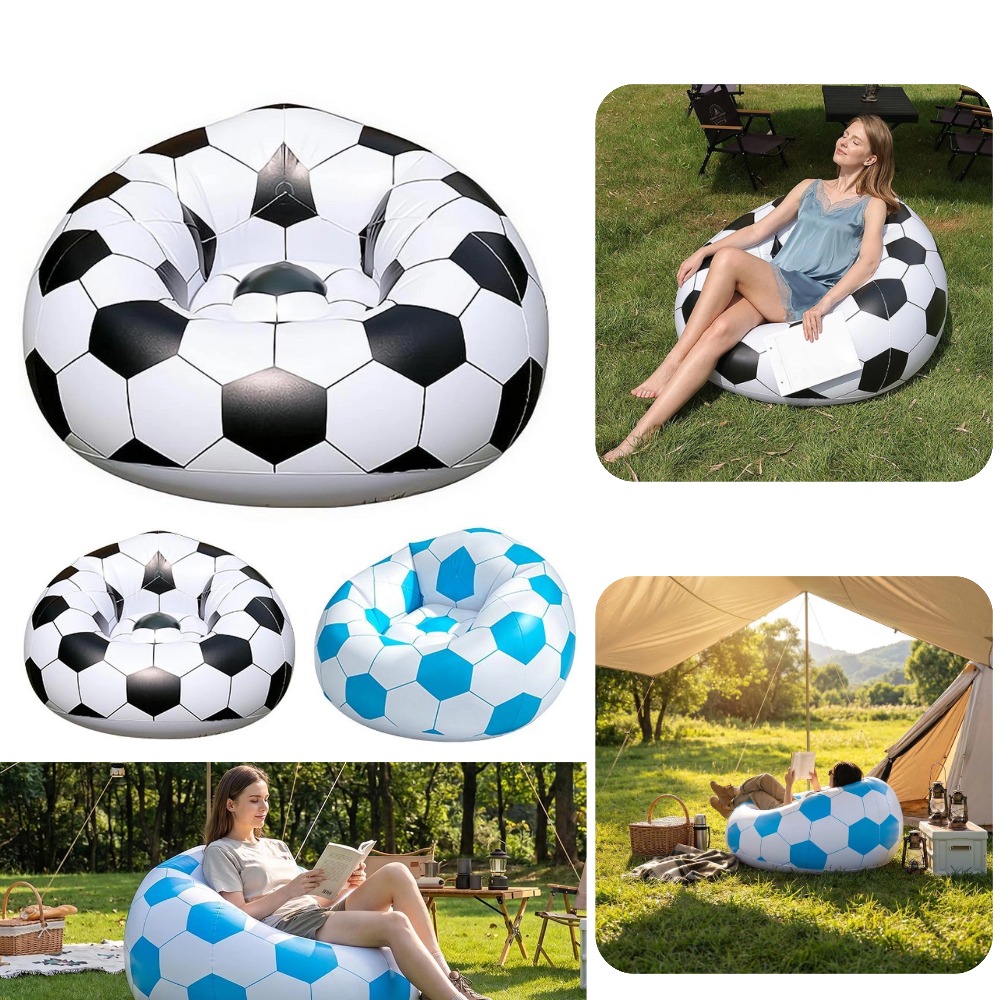 Floor Cushion Pouf - Şişme Basketbol Koltuklu Minder, Hava Yatağı,