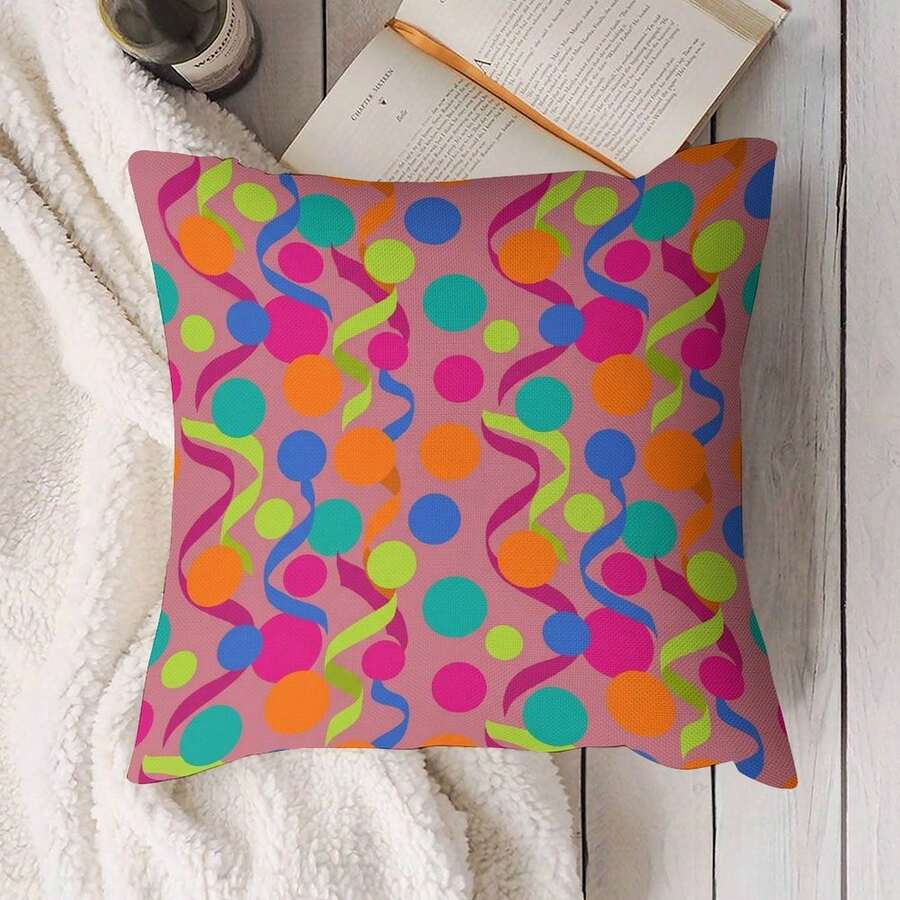 Pillow Insert 18X18 - 18x18 İnç Kalın Grafik Konfeti Baskılı