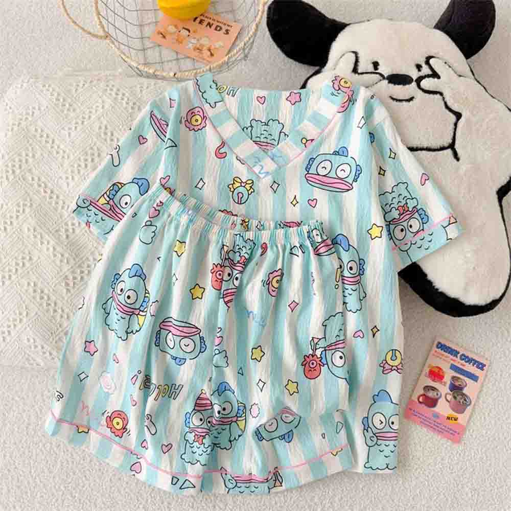 Home Textiles Store - Sanrio Hangyodon kadın pijama takımı Kawaii