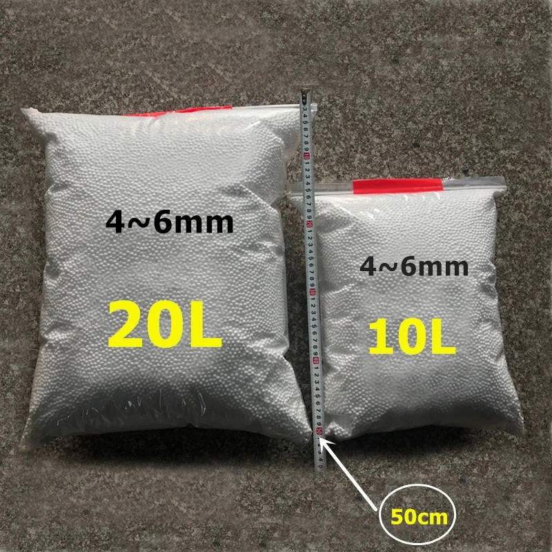 Floor Cushion Pouf - 4-6mm 10L/20L Beyaz Strafor Topları, Fasulye