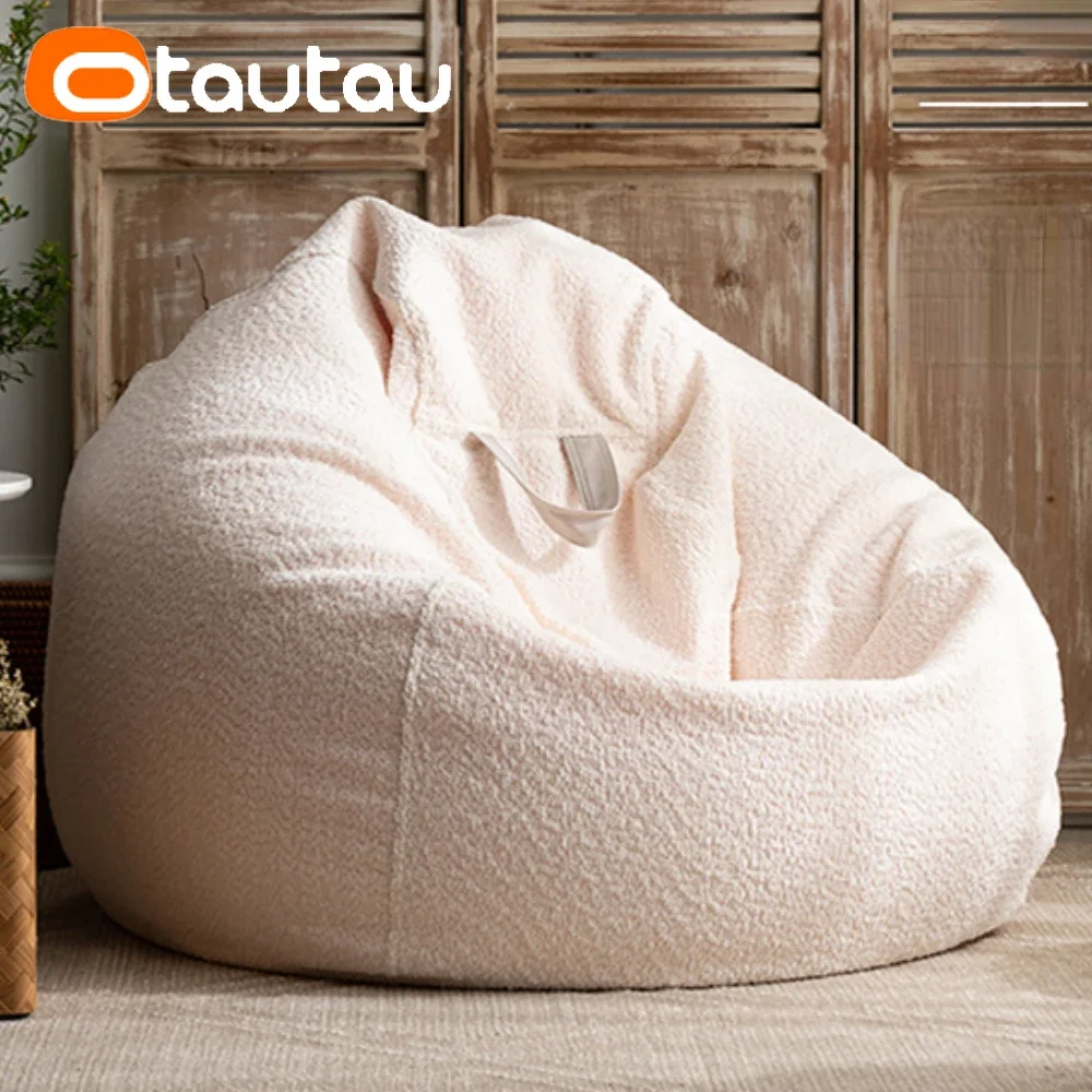 Floor Cushion Pouf - OTAUTAU kalın yumuşak şönil Vevet fasulye