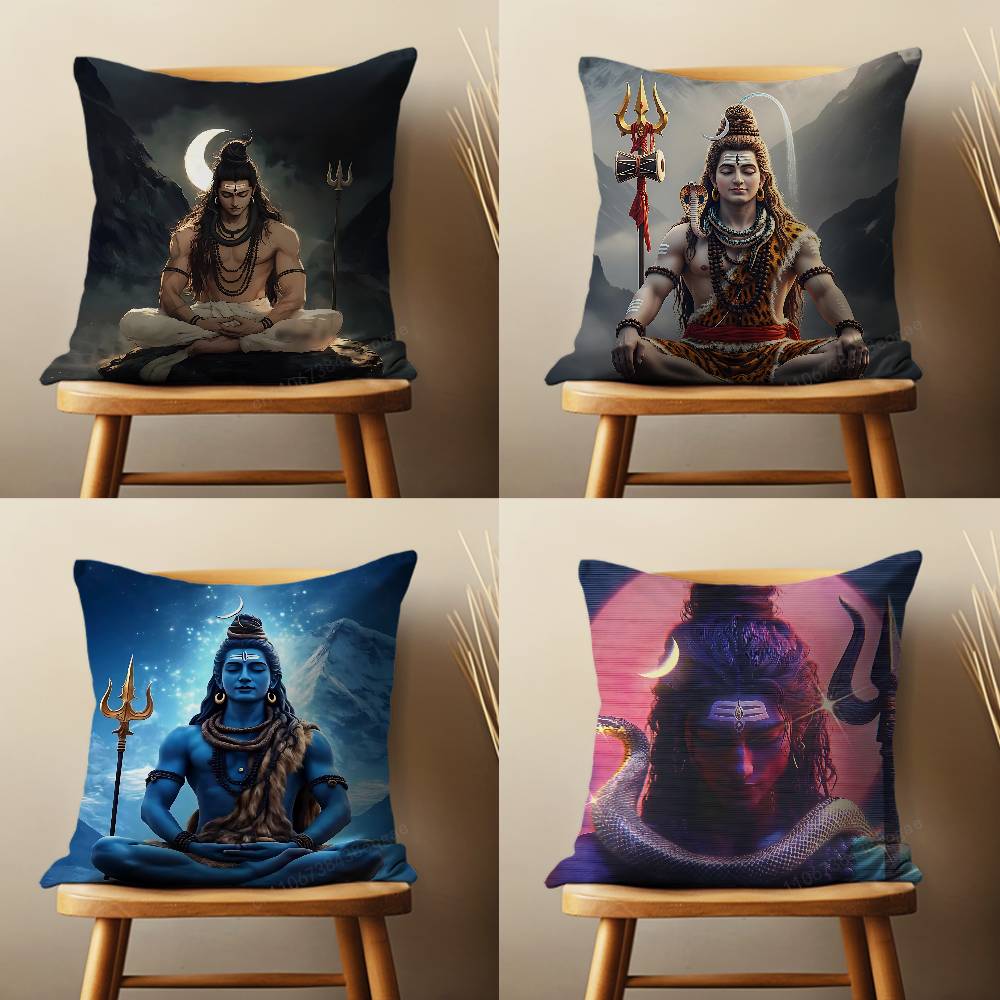 Home Textiles India - Hindistan Sanat Lord Shivasjpg Yastık Kılıfı
