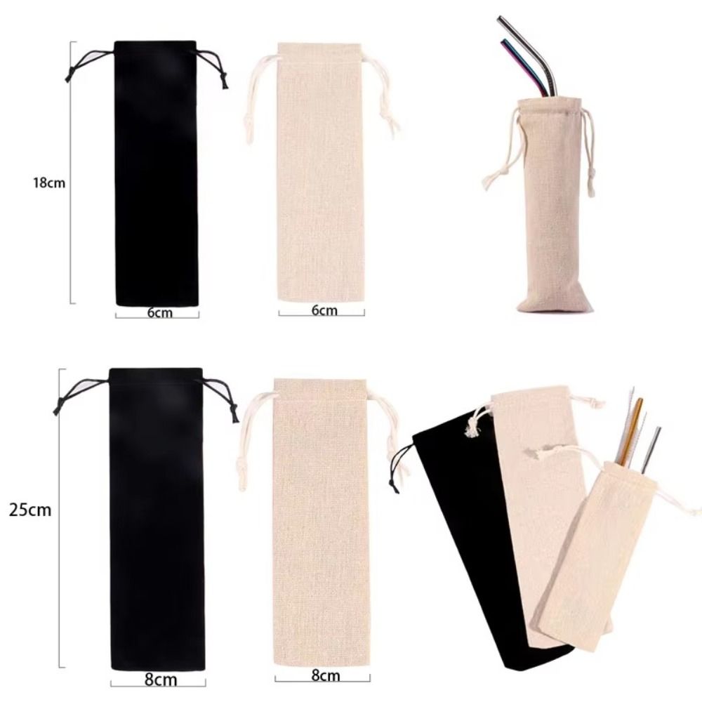 Home Textiles Store - Çok fonksiyonlu Pamuklu Keten İpli Cepli