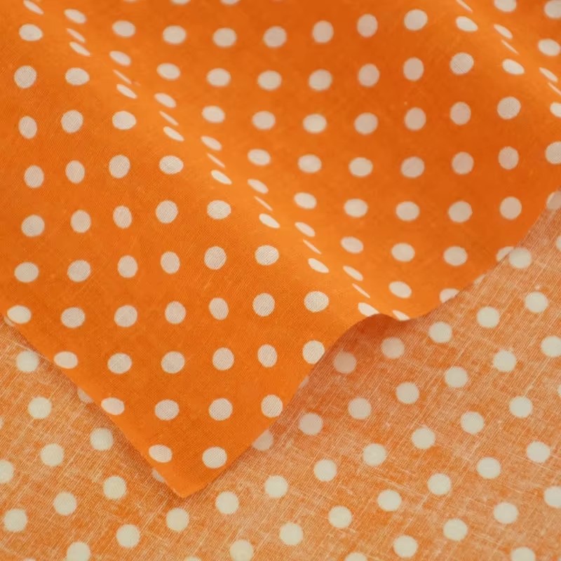 50X150CM beyaz turuncu Polka D - Home Textiles Fabric incelemesi ve fiyatı