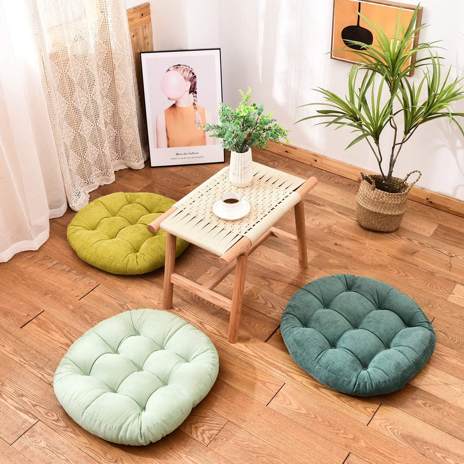 Yeşil Büyük Yuvarlak Yer Minde - Floor Cushion Pouf incelemesi ve fiyatı