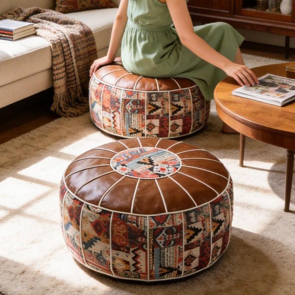 Boho Desenli Osmanlı Puf PU De - Floor Cushion Pouf incelemesi ve fiyatı