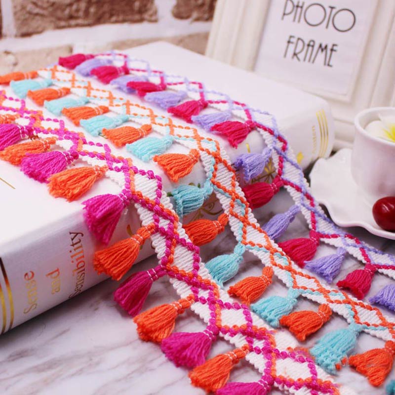 1 yard/lot Püskül Saçak trim k - Home Ec Textiles incelemesi ve fiyatı