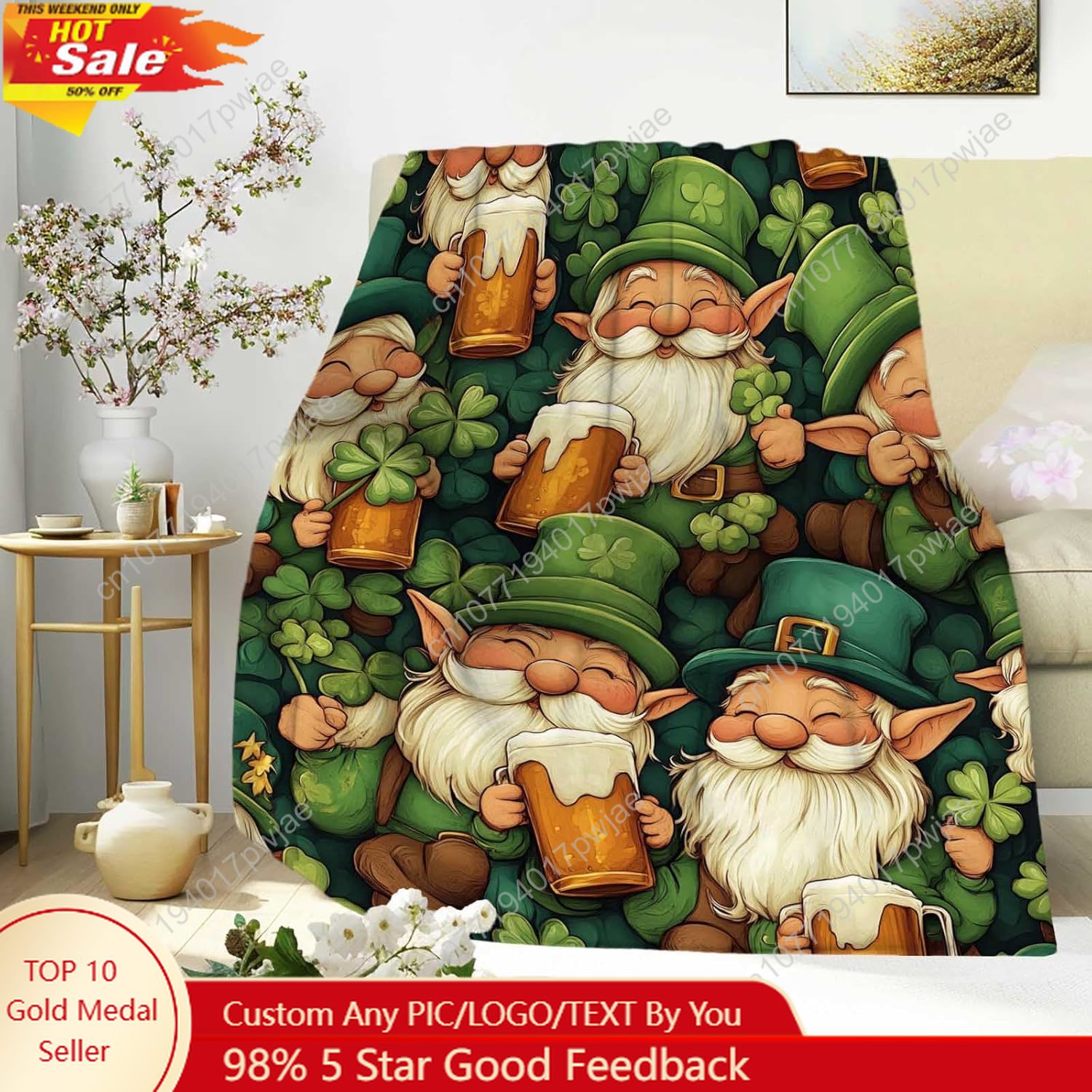Aziz Patrick Günü Gnome Battan - Home Textiles Usa incelemesi ve fiyatı