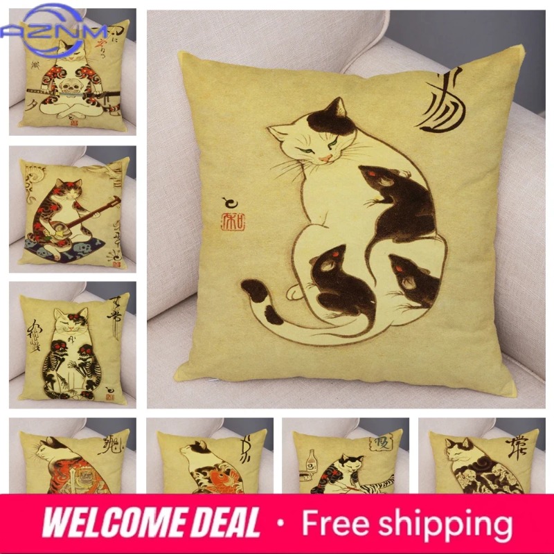 Vintage Japon Samuray Kedi Döv - Japanese Home Textiles incelemesi ve fiyatı