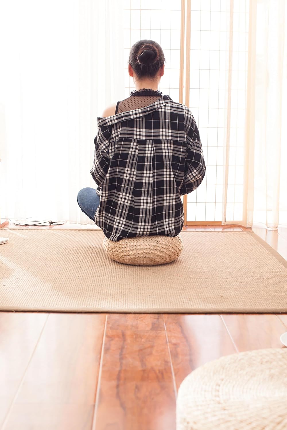 El Yapımı Hasır Düz Yer Minder - Floor Cushion Pouf incelemesi ve fiyatı