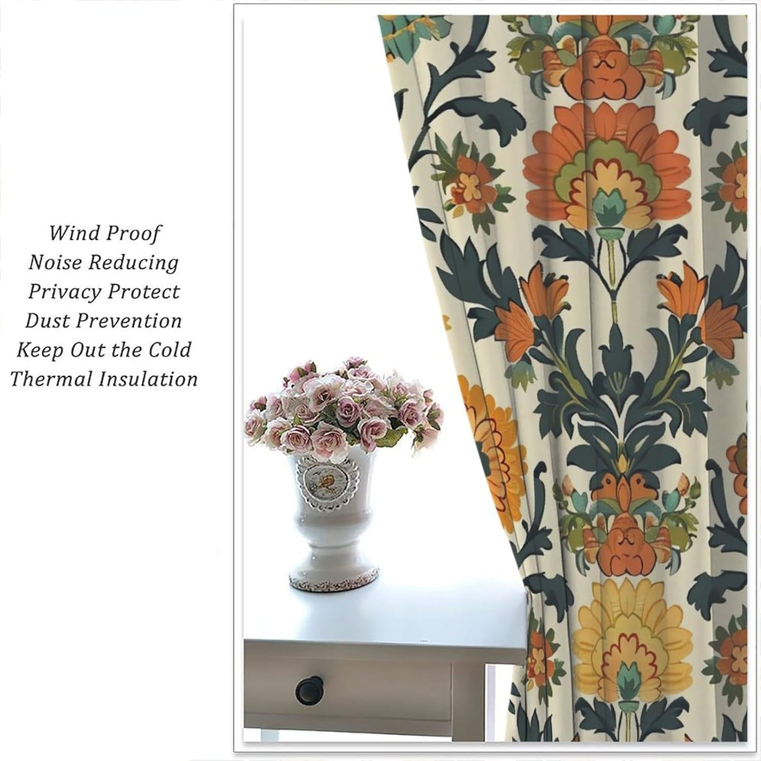 Lüks Çiçek Baskılı Perdeler Po - Home Textiles Luxury Curtains incelemesi ve fiyatı