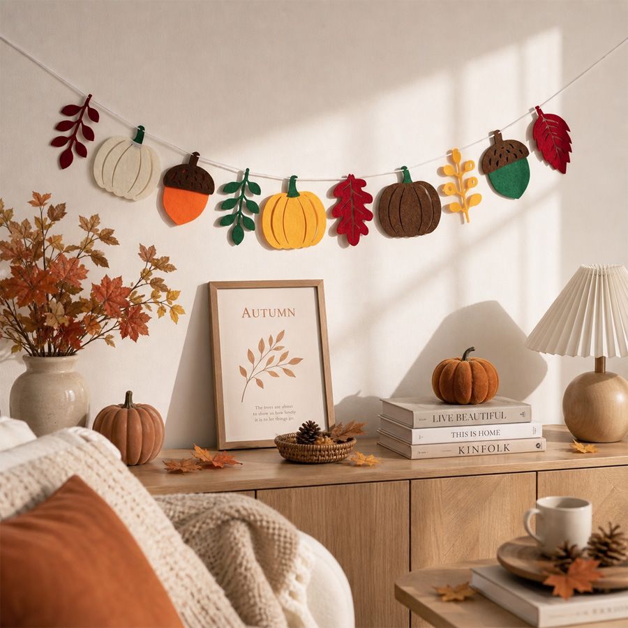 Sonbahar Kabak Yaprakları Bayr - Home Textiles Fabric incelemesi ve fiyatı