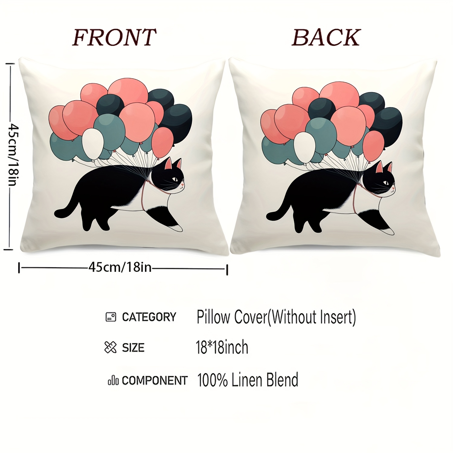 1 adet Balonlu Kedi Yastık Kıl - Pillow Insert 18X18 incelemesi ve fiyatı
