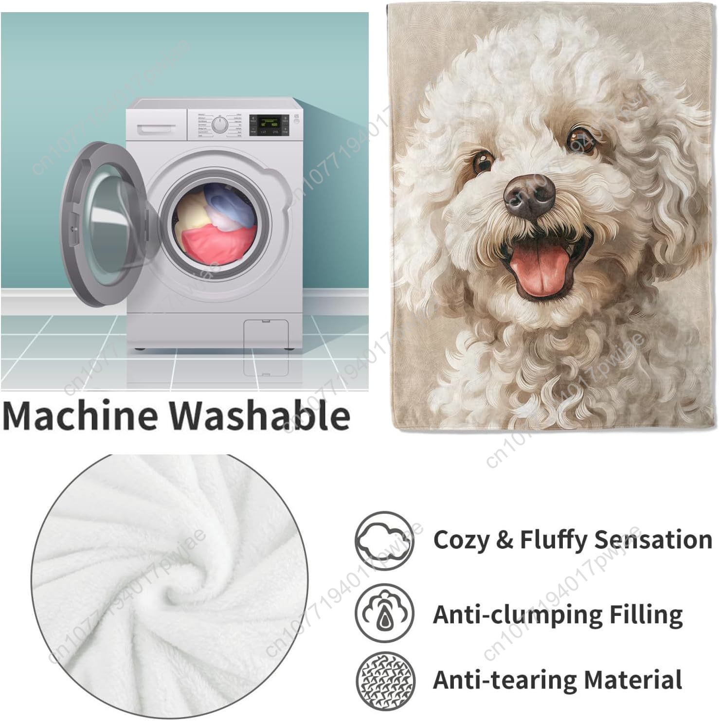 Neşeli Kaniş Portre Battaniyes - Home Textiles Usa incelemesi ve fiyatı