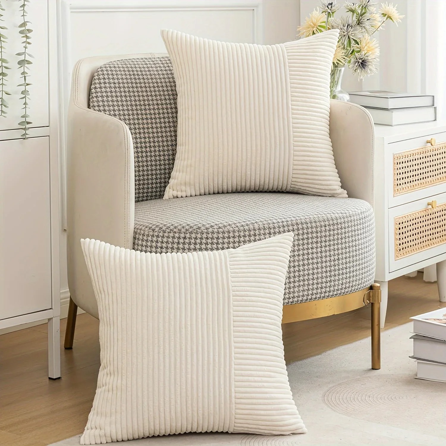 Bej Çizgili Çizgili Patchwork  - Pillow Insert 18X18 incelemesi ve fiyatı