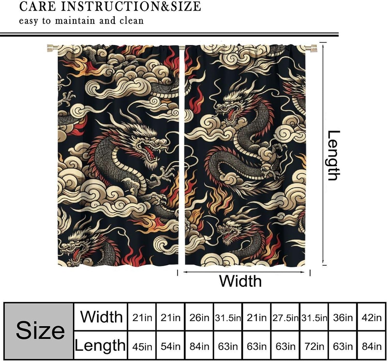 Lüks Asya Ejderha Perdesi Siya - Home Textiles Luxury Curtains incelemesi ve fiyatı
