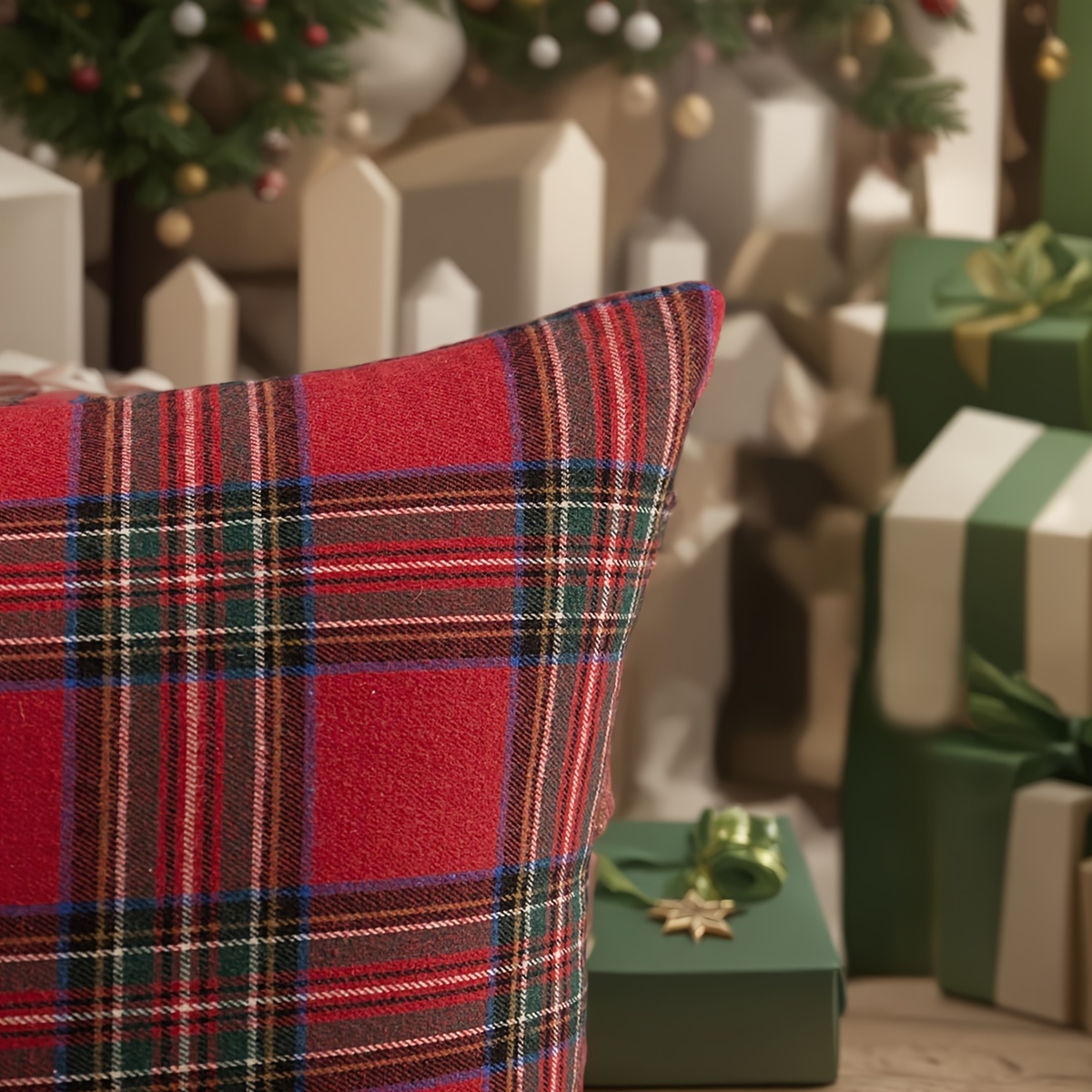 2 adet Noel Ekose Yastık Kılıf - Pillow Insert 18X18 incelemesi ve fiyatı