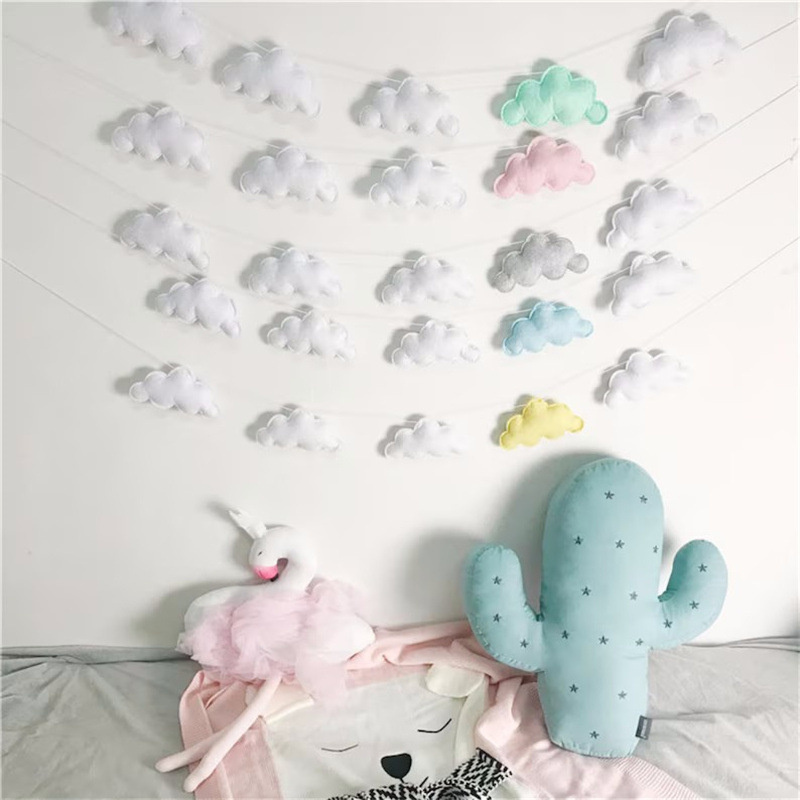 Iskandinav Keçe Bulut Garlands - Home Textiles Curtains incelemesi ve fiyatı